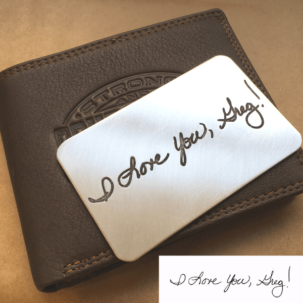 Personalized Custom Engraved Wallet Card Insert | Made in the USA ...