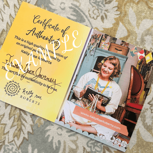 Example Certificate of Authenticity Kelly Rae Roberts Signed Prints