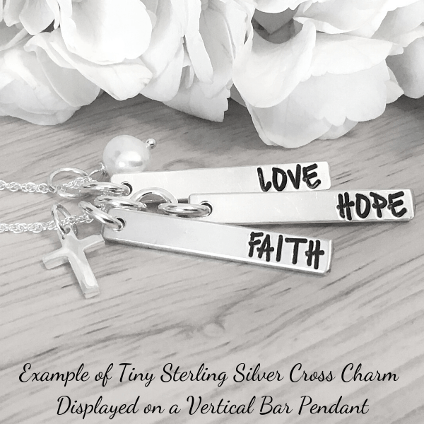 Sterling Silver Tiny Cross Charms