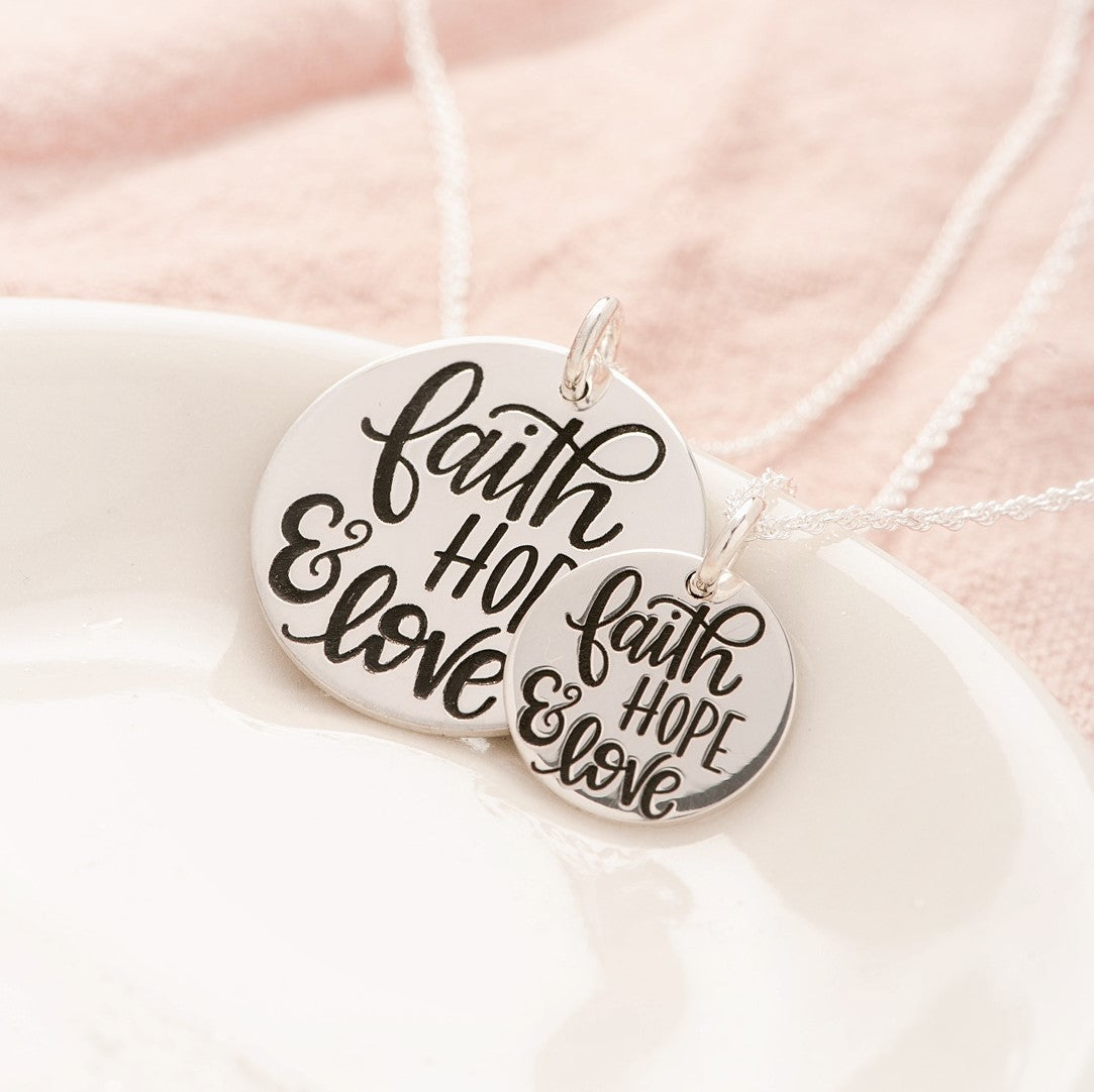 Buy 1 Corinthians 13:13, Faith Hope and Love Necklace Online in India - Etsy