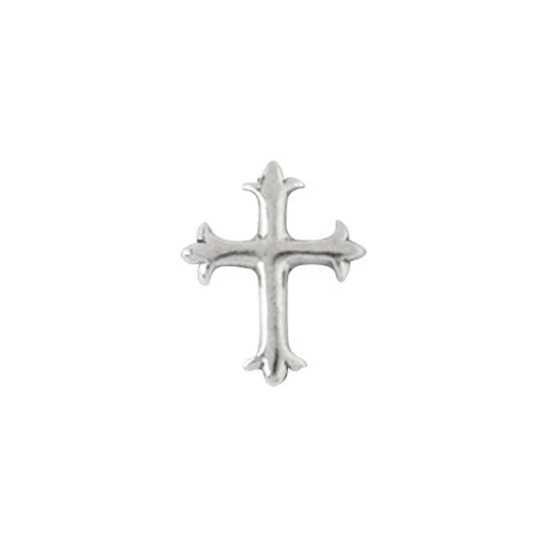 Fine Pewter Fleuree Cross Lapel Pin | Made in the USA - Clothed with Truth