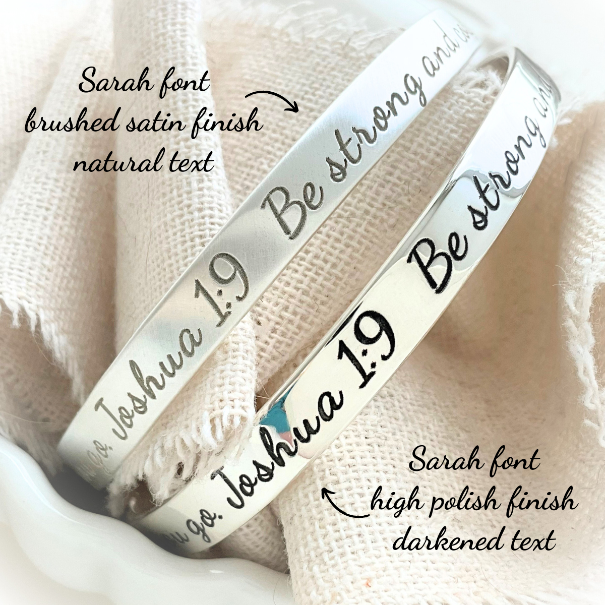 Sterling Silver Custom Engraved Personalized Bangle Bracelet