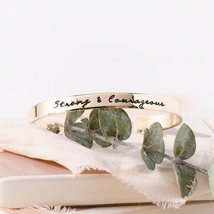 Gold Brass Cuff Bracelets | Identity in Christ Collection | Choose Your Verse