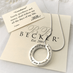 Goodness Circle Sterling Silver Necklace | Psalm 23:6 | BB Becker