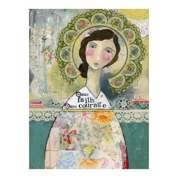 Kelly Rae Roberts Hello Faith, Hello Courage Matted Print | Artist Signed