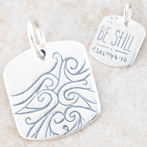 Sterling Silver Be Still Pendant Necklace | Psalm 46:10