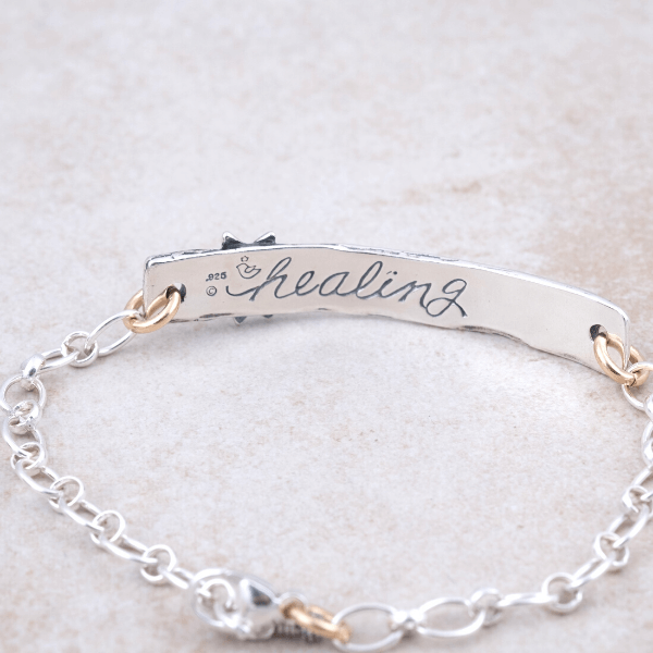Sterling Silver Healing Sunflower Link Bracelet | Jeremiah 17:14