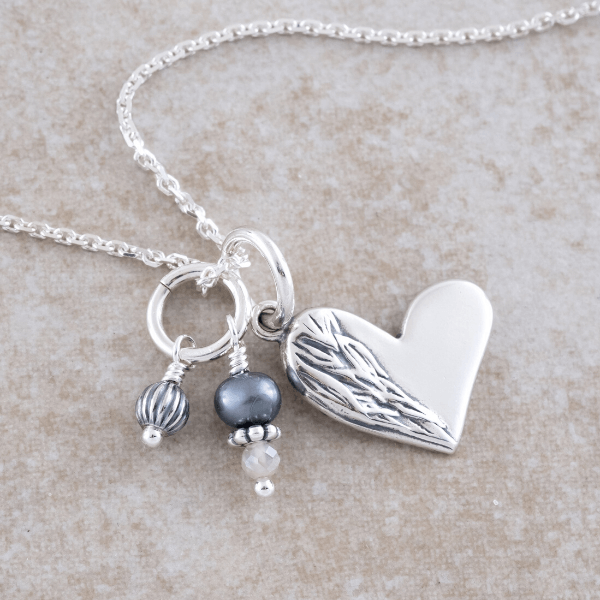 Sterling Silver Under His Wings Pendant Necklace | Psalm 91: 4