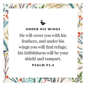 Sterling Silver Under His Wings Pendant Necklace | Psalm 91: 4