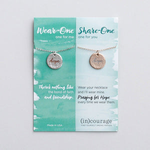 Hope (In) Courage Necklace Set | Wear One Share One | Hebrews 6:19