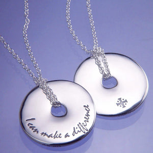 Sterling Silver Pi Disc Necklace | I Can Make a Difference