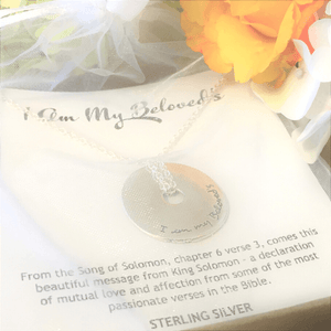 I am My Beloved's Sterling Silver Pi Disc Necklace | Song of Solomon 6:3