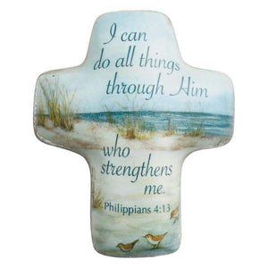I Can Do All Things Through Him Artful Cross Pocket Token | Philippians 4:13