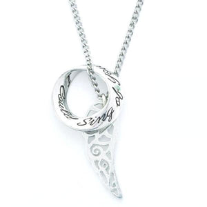 Fine Pewter Angel Wing Charm Necklace | I Could Sing Of Your Love Forever