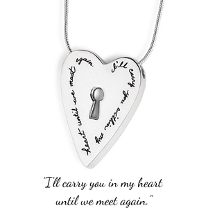 Sterling Silver I'll Carry You in My Heart Memorial Pendant Necklace | BB Becker