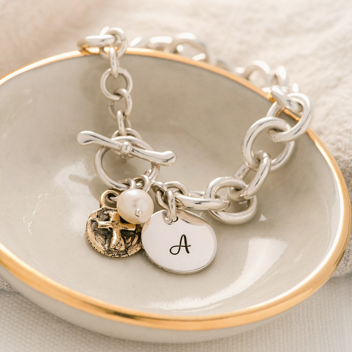 Antiqued Finish Sterling Silver Letter V Disk Charm Antiqued Finish Sterling Silver Letter V Disk Charm