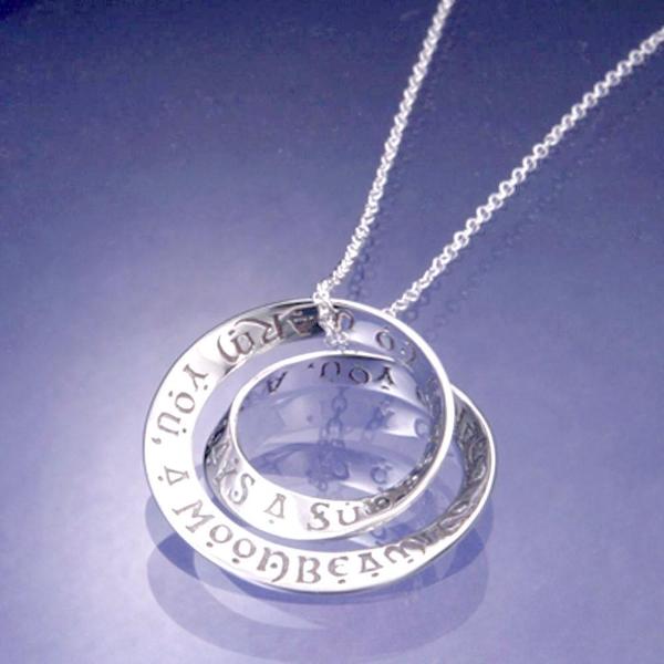 Sterling Silver Double Mobius Necklace | Irish Blessing