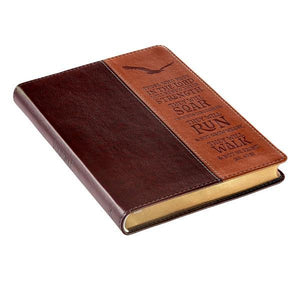 On Wings Like Eagles LuxLeather Two Tone Christian Journal | Isaiah 40:31