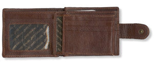 Brown Genuine Leather Men's Wallet with Scripture Verse | Jeremiah 29:11