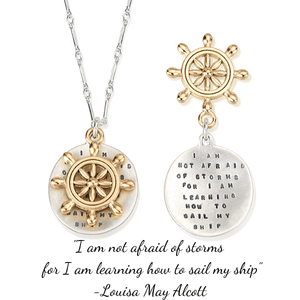 Sail My Ship Sterling Silver Quote Necklace | Kathy Bransfield
