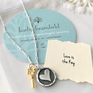 Love is the Key Sterling Silver Necklace | Kathy Bransfield