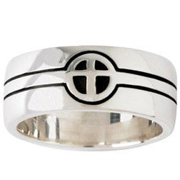 Sterling Silver Men's Cross Ring - They Became One