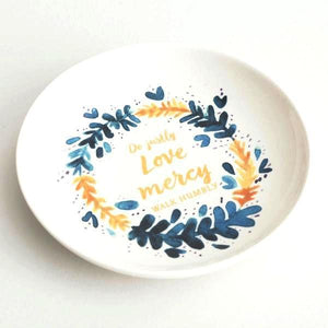 Handcrafted Jewelry Dish | Do Justly, Love Mercy, Walk Humbly | Micah 6:8
