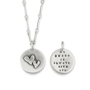 My Heart is Always With You Sterling Silver Pendant Necklace | Kathy Bransfield