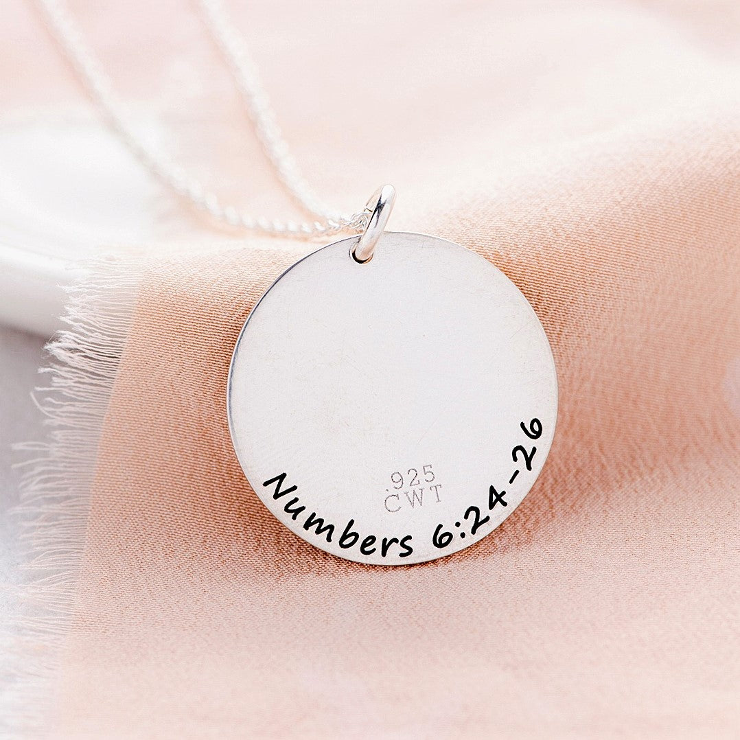 Sterling Silver Necklace | May the Lord Bless You | Numbers 6:24