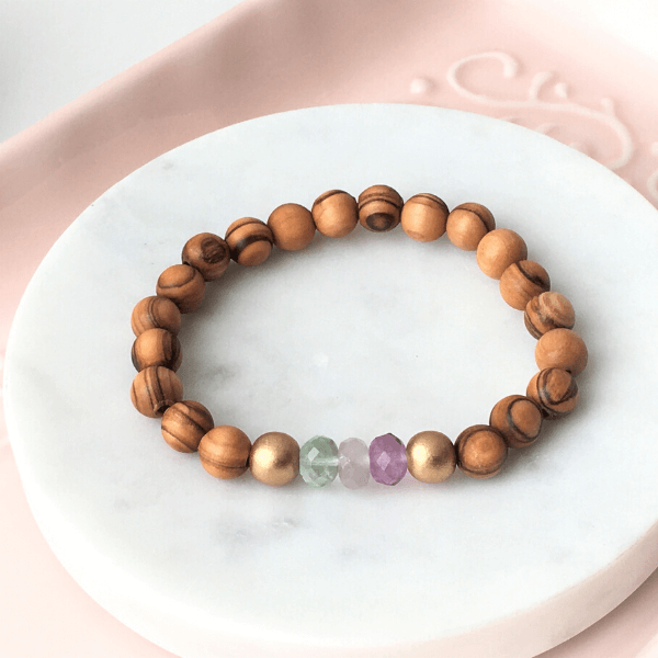 Mixed wooden bead bracelets Set of 4, Le 31, Men's Bracelets