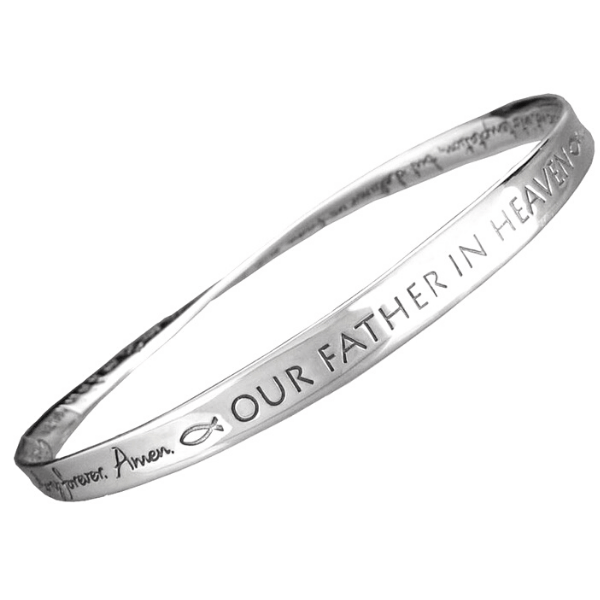 Bracciale Preghiera Mobius In Argento Sterling 925 Massiccio – Gioiello Elegante Con Confezione Regalo Colorata