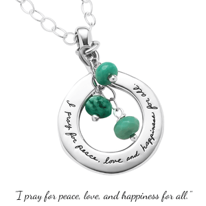 Sterling Silver Prayer Necklace | Pray for Peace | BB Becker