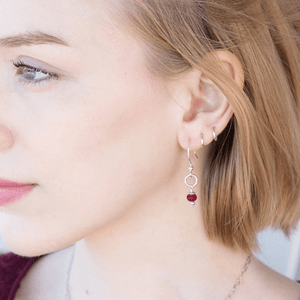 Sterling Silver Proverbs 31 Ruby Earrings