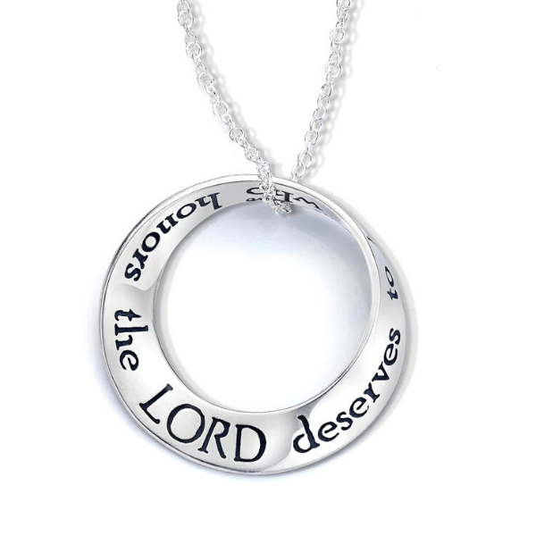 Proverbs 31:30 Sterling Silver Mobius Necklace | A Woman Who Honors the Lord