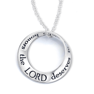 Proverbs 31:30 Sterling Silver Mobius Necklace | A Woman Who Honors the Lord