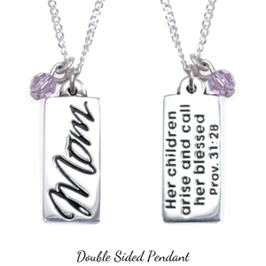 Sterling Silver Proverbs 31 Pendant Necklace | Gift for Mom | Her Children Arise