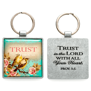 Proverbs 3:5 Keychain | Trust in the Lord | Golden Finches