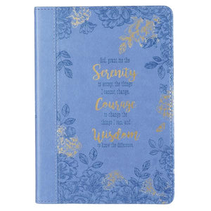 LuxLeather Embossed Serenity Courage Wisdom Journal