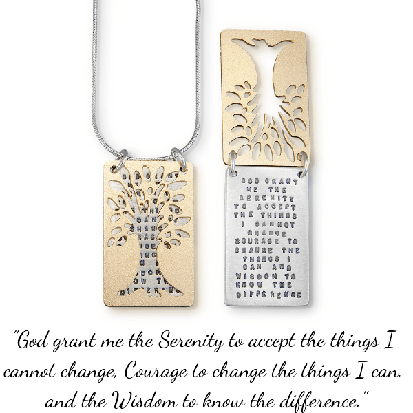 Sterling Silver Serenity Prayer Necklace | Tree of Serenity | Kathy Bransfield