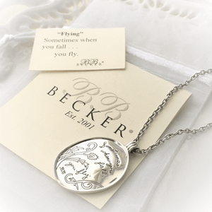 Sometimes When You Fall, You Fly Sterling Silver Necklace | BB Becker