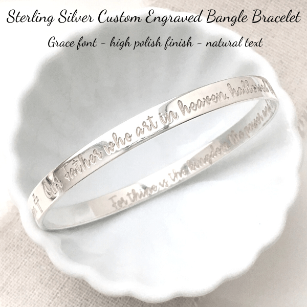 Name Jewelry, Hand Stamped Personalized Engraved Bracelet, Custom Engraved  Jewelry, Wave Bracelet, Wave Jewelry, Name Bracelet, Wave Bangle
