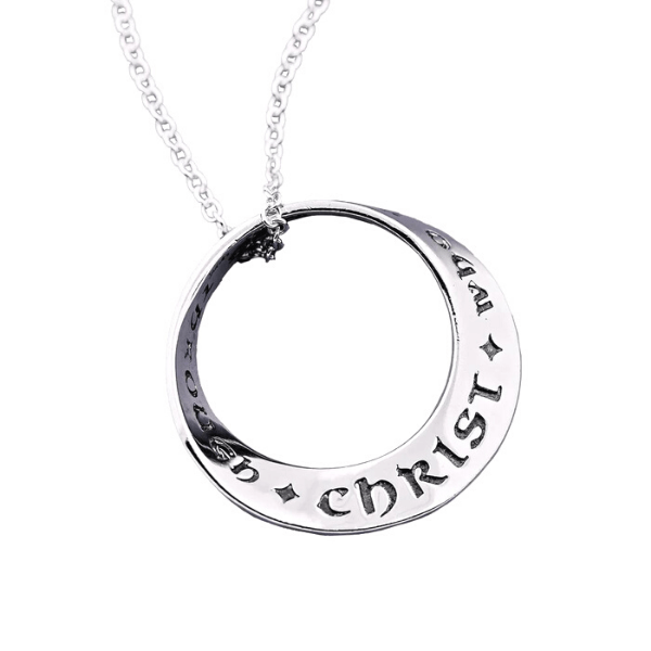 I Can Do All Things Through Christ Sterling Silver Mobius Twist Necklace | Philippians 4:13