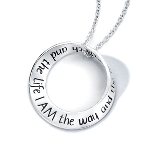 I Am the Way, the Truth, the Life Sterling Silver Mobius Necklace | John 14:6