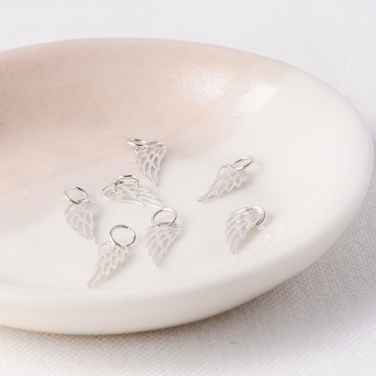 Sterling Silver Tiny Angel Wing Charms