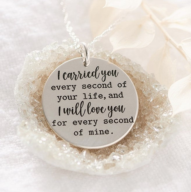Sterling Silver Angel Baby Miscarriage Pendant Necklace | Free Personalization