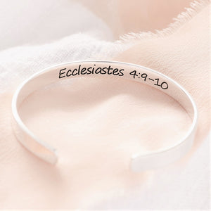 Stronger Together Friendship Bracelet | Ecclesiastes 4:9-10 | Sterling Silver or 14k Gold