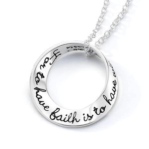 To Have Faith is to Have Wings Sterling Silver Mobius Necklace | J.M. Barrie