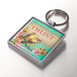 Proverbs 3:5 Keychain | Trust in the Lord | Golden Finches