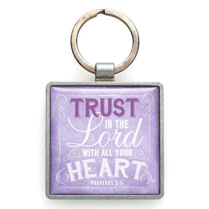 "Trust in the Lord" Scripture Verse Keyring | Proverbs 3:5