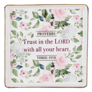 Trust in the Lord Jewelry Trinket Dish | Proverbs 3:5